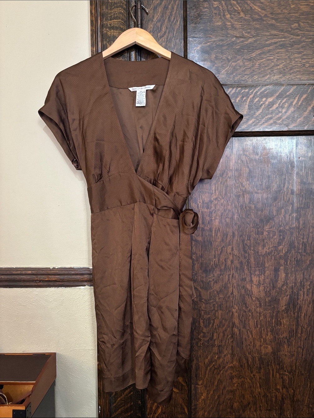 Diane Von Furstenberg Brown Wrap Dress